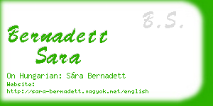 bernadett sara business card